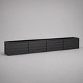 Bac à fleurs de jardin rectangulaire en acier galvanisé gris anthracite 300 x 40 x 40 cm